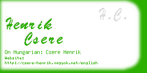 henrik csere business card